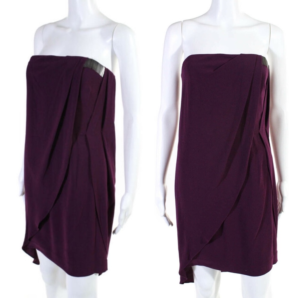Halston Heritage Strapless Cocktail Dress